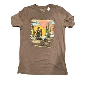 Cavenders Spirit To A Tee Woman's‎ T Shirt Cowboy Roping Size Medium  NWT